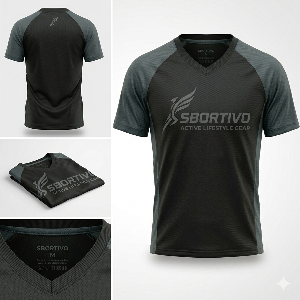 SBORTIVO™ Pro-Series Men's Aero-Dry™ Training Jersey – Midnight/Stealth Gray